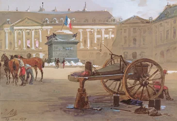 La columna caída, Place Vendôme, París, 29 de mayo de 1871